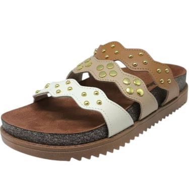 Imagem de Chinelo Feminino Slide Conforto Moderno Tratorado Moleca