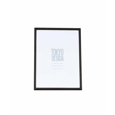 Imagem de Porta Retrato em Metal e Vidro 15x20 Moldura Lisa - Tokyo Desing, Pret