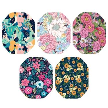 Imagem de 25 peças de capas de sensor para Libre 2/3, adesivos adesivos estilo flor primavera à prova d'água e à prova de suor CGM monitor sobre patch acessórios compatíveis com Libre (5 estilos)