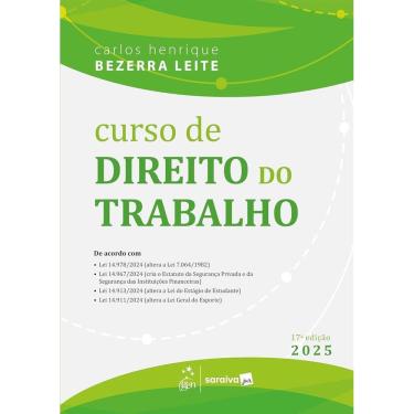 Imagem de Curso de Direito do Trabalho - 17ª Edição 2025