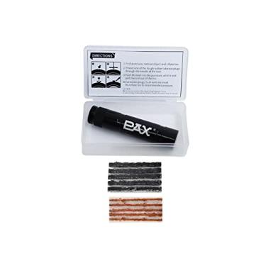 Imagem de PAX [Kit de reparo de pneus de bicicleta sem câmara, inclui recipiente de armazenamento, ferramenta de plugar, plugs-5 bacon e 5 tiras pretas. Corrija uma perfuração ou plana, rápida para MTB、pneus de bicicleta de cascalho e pneus de bicicleta de estrada