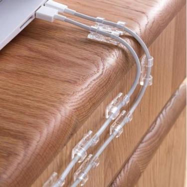 Imagem de Kit Presilha ABS Adesiva Organização de Fio Cabo 25x10x10mm 13mm 30x10