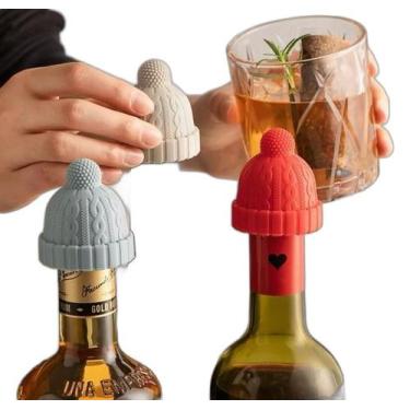 Imagem de Tampa De Vinho Touca Gorro Em Silicone Rolha - Natal - Alianca