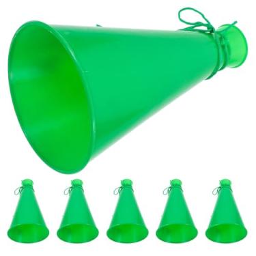 Imagem de Mobestech 6 Peças de Buzinas Portáteis para Torcer Com Cordão, Leves E Estilosas, Brinquedo Megafone de Plástico (verde)