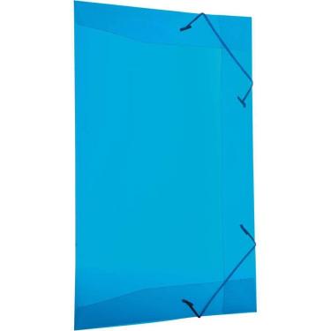 Imagem de Pasta Elástica Plástica Oficio Azul Delloline Pacote 10Un