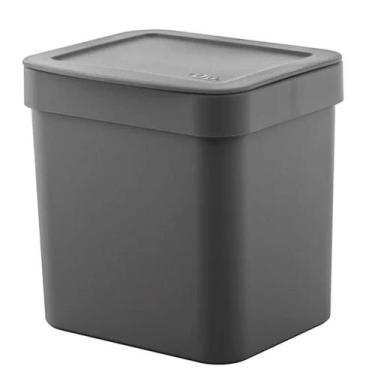 Imagem de Lixeira para Cozinha e Banheiro 2,5L Trium Chumbo - Ou