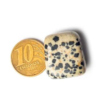 Imagem de Colecione 01 Jaspe Dálmata Rolado M 20 a 35mm Classe B - Pedra Para Eq