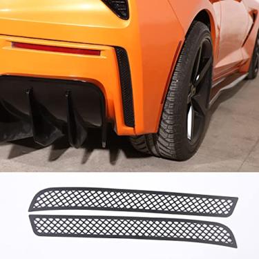 Imagem de Qiosreui Moldura De Ventilação Do Duto Ar Da Pinça Para-Choque Traseiro Para Chevrolet Corvette C7 2014-2019, Divisor Admissão Traseira, Para-Lama Lateral, Spoiler, Moldura, Acessórios Proteção, Aço