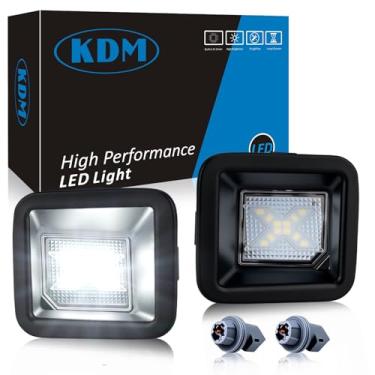 Imagem de KDM Luz de placa de licença LED com soquete de conector X adequada para caminhonete Ford F250 F350 F450 Super Duty 2017-2024, lâmpada de etiqueta de LED para montagem de substituição, branco 6000K 2