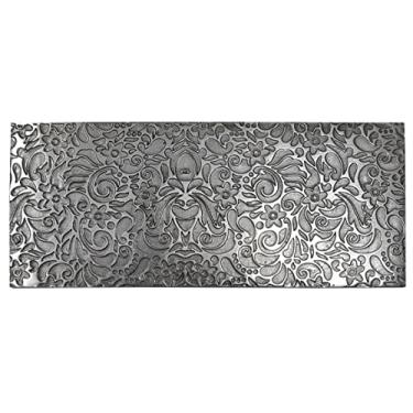 Imagem de Estilo de placa de padrão de textura nº 15 para prensa ou laminador flor Paisley relevo relevo joias ferramenta de formação de metal