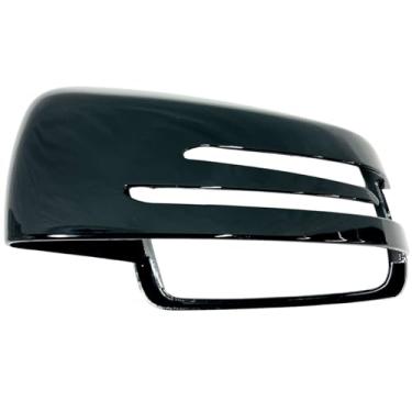 Imagem de CAMIL Capa de espelho lateral preto brilhante, tampa de espelho retrovisor compatível com Mercedes Benz A/B/W204 C/CLA/CLS/W212 E/E Coupe/GLA/GLK/W221 S Class (lado esquerdo do motorista)