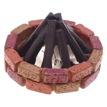 Imagem de TTETTZ Enfeite de Fogueira em Miniatura, Réplica de Fogueira em Miniatura, Acessório para Casa de Bonecas para Decoração de Jardim de Fadas em Min