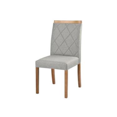 Imagem de Cadeira Decorativa Sala de Jantar Luxo Anita Facto Prata - Mozzelar