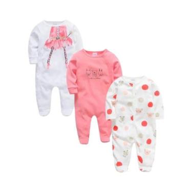 Imagem de Conjunto De Macacões De Algodão Para Bebês Meninas E Meninos 0-12M Man