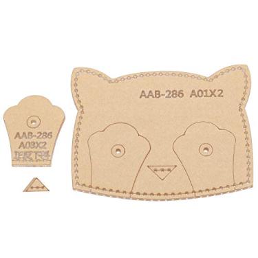 Imagem de Porta-cartões Modelo de acrílico DIY Ferramenta artesanal de couro transparente Durável Corte preciso para fabricação de carteira de couro Conjunto de 3 peças 8,4x10,9cm