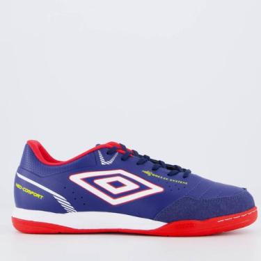 Imagem de Chuteira Umbro Neo-Comfort Futsal Marinho e Vermelho, 37