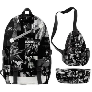 Imagem de Conjunto de mochilas Maneskines, mochila escolar de anime com impressão 3D para crianças