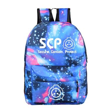 Imagem de Mochila SCPs Anime School Bag Cartoon Student Laptop 31x12x45cm