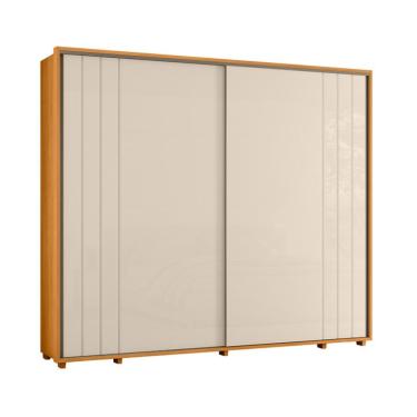 Imagem de Guarda-Roupa Casal Dali 2 Portas 8 Gavetas Cinamomo e Off White
