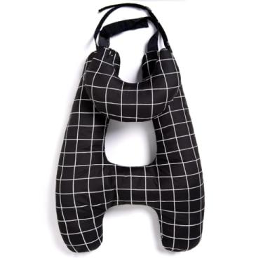 Imagem de Travesseiro de Viagem em Formato H com Almofada de Pescoço – Fibra Siliconada – Infantil e Adulto(GRID)