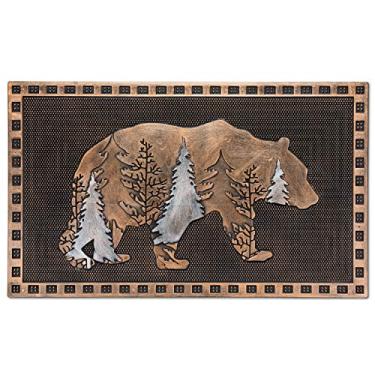 Imagem de Abbott Collection Capacho de urso com árvores 35-RUBBER-6354, 1 EA, cobre e prata