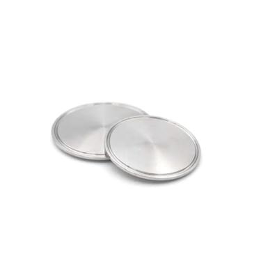 Imagem de ROUPWKWO 1 peça Tri Clamp SS304 Tampa de extremidade sólida de aço inoxidável, tampa de fermentação doméstica, casca de vinho, diâmetro externo 50,5 mm-155 mm (virola 91 mm)