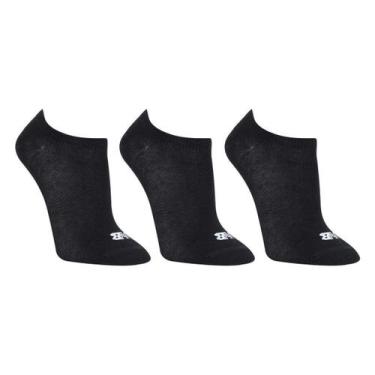 Imagem de Kit Meia New Balance Invisível 3 Pares, Preto, 34/38