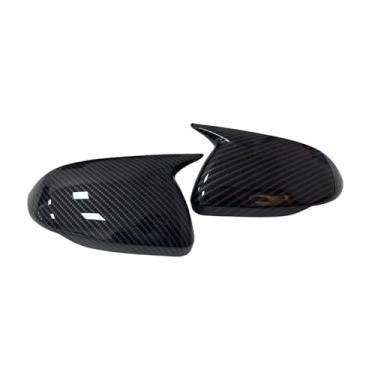 Imagem de Compatível com kia rio 2018-2023 adesivo de carro retrovisor espelho lateral capa asa porta exterior caso vista traseira guarnição fibra de carbono olhar(No Light Carbon)