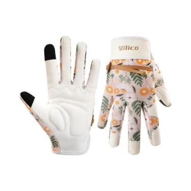 Imagem de Luvas De Jardinagem Femininas Em Couro Ajustáveis E Respiráveis, Melho