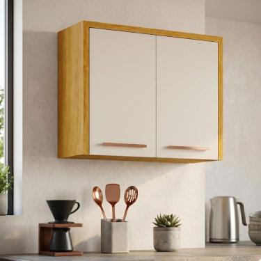 Imagem de Armario Aereo Cozinha Dafne 2 Portas 100 MDF com Dobradicas Metalicas