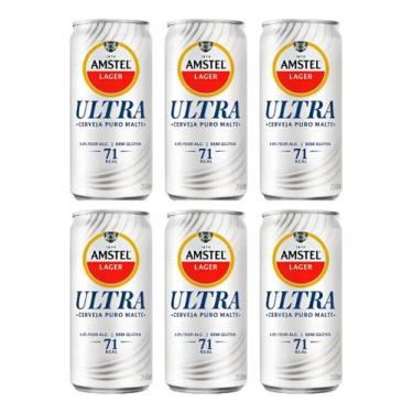 Imagem de Kit C/6 Cerveja Amstel Ultra 269ml Sem Glúten