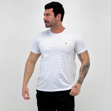 Imagem de Camiseta Guilherme Soul Básica Slim Manga Curta Masculina, GG, Branco
