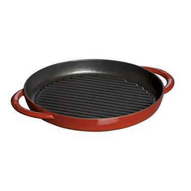 Imagem de Grelha Redonda com Alça, Ferro Fundido, Cereja, 26 cm, STAUB