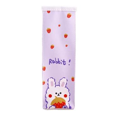 Imagem de Caixa de lápis Kawaii Milk Carton Estojo estojo estojo fofo anime estético desenho de papelaria organizador portátil com zíper materiais escolares japoneses (A)