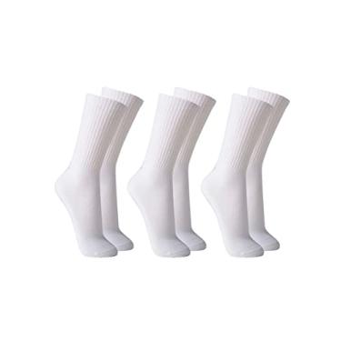 Imagem de Kit Meias Lupo Sport Masculino, Branca+Branca+Branca, 41 a 44