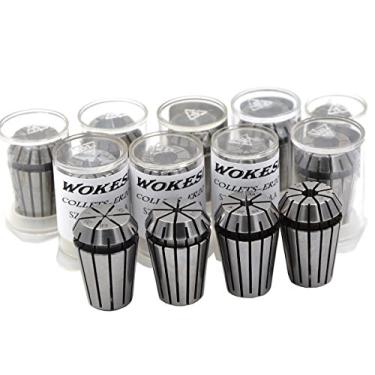 Imagem de Wokesi 12 peças, T.I.R.0.0002", ER20 2 mm 3 mm 4 mm 5 mm 6 mm 7 mm 8 mm 9 mm 10 mm 11 mm 12 mm 13 mm Diâmetro de fixação, Conjunto de mandril de mola para máquina de lavar CNC, ER20, COLLET DIA:1mm-13mm T.I.R:8um 14pcs