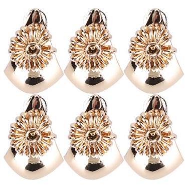 Imagem de Pssopp 6Pcs Clipes Sapatos Pearl Rhinestone Shoe Clips Faux Pearl Wedding Bridal Shoe Clips for Boots Fivela Uppers Decoração de festa de casamento nupcial