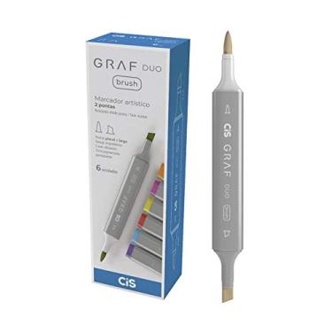 Imagem de Marcador Graf Duo Brush, CIS, Brown Grey, Caixa com 6 unidades