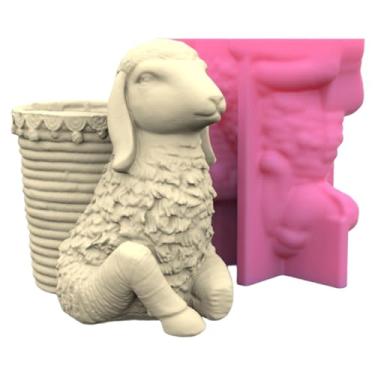 Imagem de Molde Silicone Versátil Molde Concreto Molde Fundição Silicone Molde Vaso Forma Para Projetar Vaso E Suporte Molde Plantador Suculento