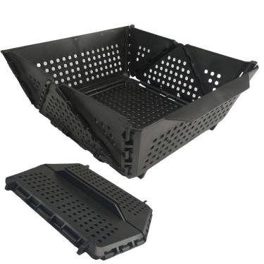 Imagem de Cesta Frutas Organizadora Alimentos Verduras Vegetais Escoador Dobravel Cozinha