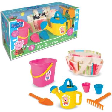Imagem de Conjunto Jardinagem Infantil Peppa Pig Brinquedo Didático 7 Peças - Nig Brinquedos