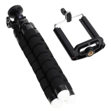 Imagem de Mini Tripé Suporte Perna Flexível Para Câmera E Celular 360º - Flexi P