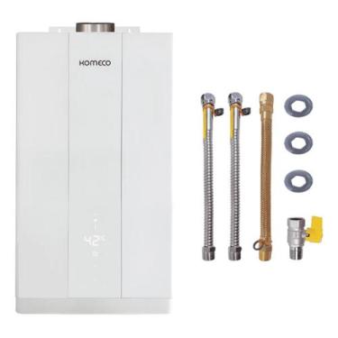 Imagem de Aquecedor De Água A Gás Komeco KO 21 Wh Home 21 Litros GN Com Kit Liga