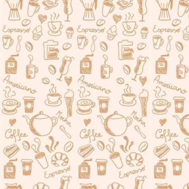 Imagem de Papel De Parede Café Americano Manhã E Tarde Autocolante - LRP