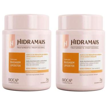 Imagem de kit 2 Creme desodorante Hidramais massagem Lipodetox 1 Kg