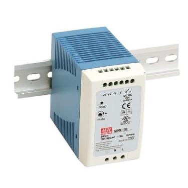 Imagem de MDR-100 Fonte AC/DC 100W PFC com Montagem em Trilho DIN MeanWell, MDR-