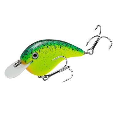 Imagem de Sulmo Crankbait The Chick Magnet Flat sided - Chartreuse com fundo de respingos azul/preto