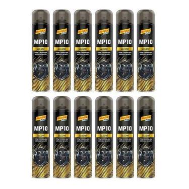 Imagem de 12x Silicone Spray Mp10 300ml Renovador Plasticos Borrachas - Mundial 