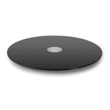 Imagem de Centro De Mesa Giratório 60Cm Vidro Preto Forma Collection