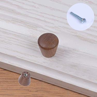 Imagem de Puxador de porta de guarda-roupa de madeira maciça longa, puxadores de gaveta de cômoda de móveis, puxadores de armário de bar de cozinha, puxadores de armário de armário de banheiro, nogueira preta,